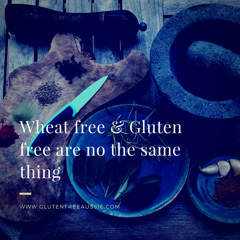 Wheat free & Gluten free are no the same thing